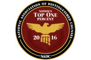 National Association of Distinguished Counsel Top One percetn 2016