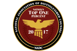 National Association of Distinguished Counsel Top One percetn 2017